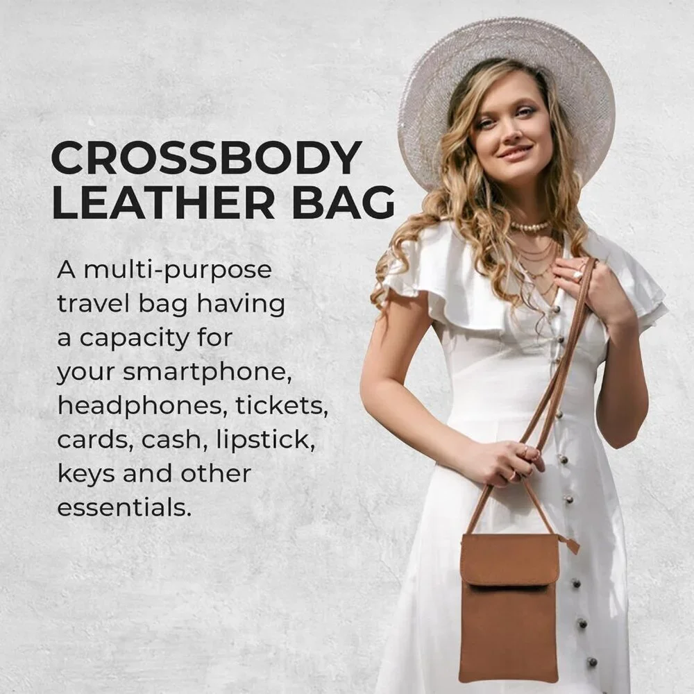 Leather Small Crossbody Phone Purse for Women Lightweight Stylish Durable